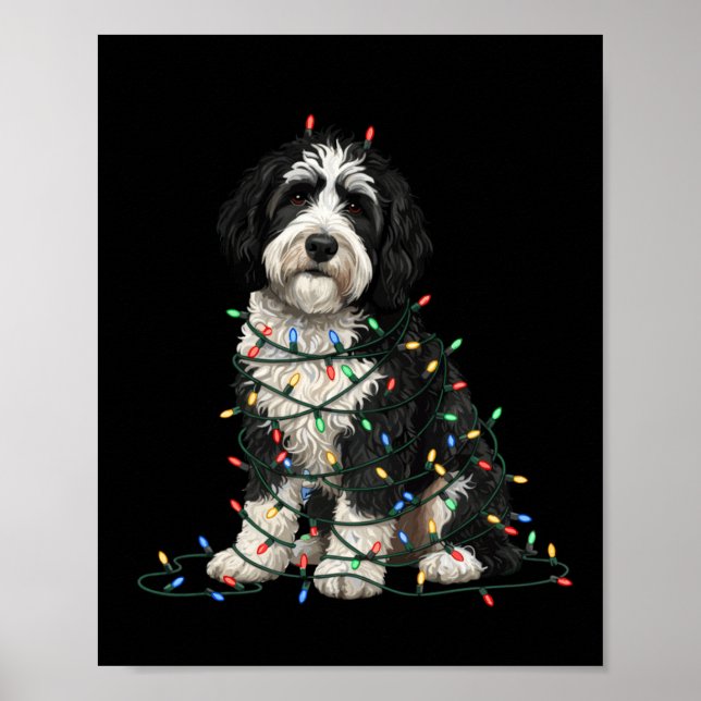 Sheepadoodle Christmas I'm Fine Everything Is Fine Poster (Front)