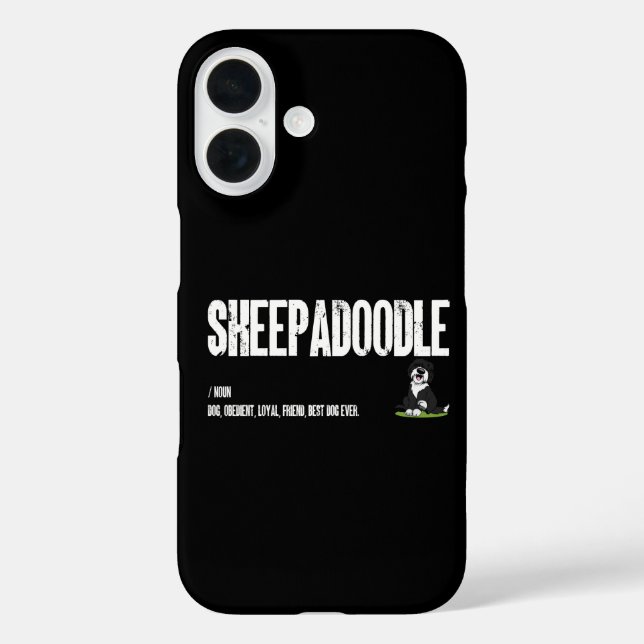 Sheepadoodle Dog Definition, Doodle Dog Noun Gifts Case-Mate iPhone Case (Back)