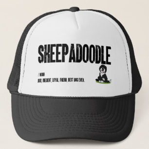 Sheepadoodle Dog Definition, Doodle Dog Noun Gifts Trucker Hat