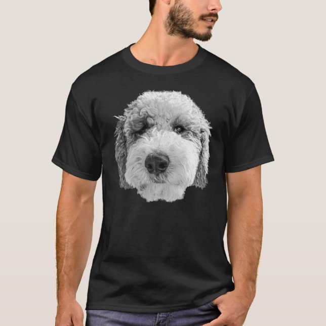 Sheepadoodle happy face T-Shirt (Front)