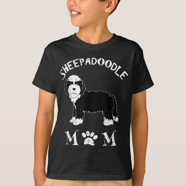 Sheepadoodle Mom Puppy Cute Pet Animal Dog Lover G T-Shirt (Front)