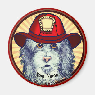 Sheepdog Firefighter Magnet