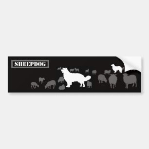 Sheepdog - long bumper sticker