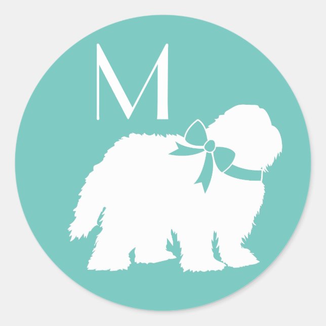 Sheepdog Puppy Old English Sheep Dog Classic Round Sticker (Front)
