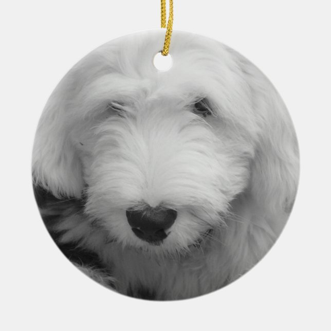 Sheepdog Puppy Ornament (Front)