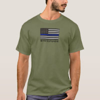 SHEEPDOG with THIN BLUE LINE AMERICAN FLAG