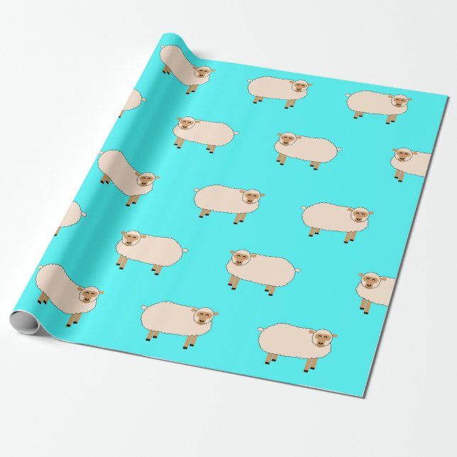Sheepish Wrapping Paper (Unrolled)