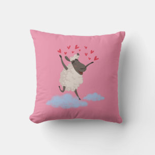 Sheepishly in Love Throw Pillow