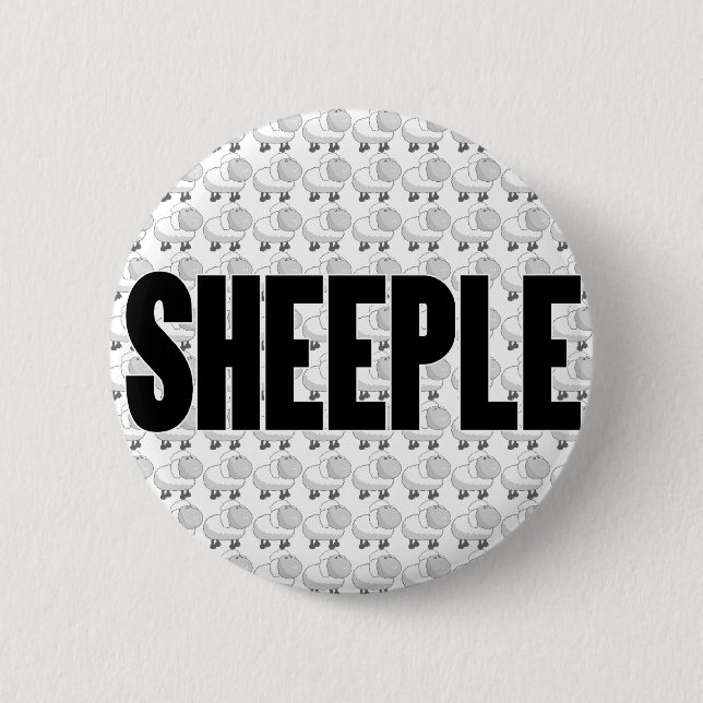 SHEEPLE 4 2 INCH ROUND BUTTON (Front)