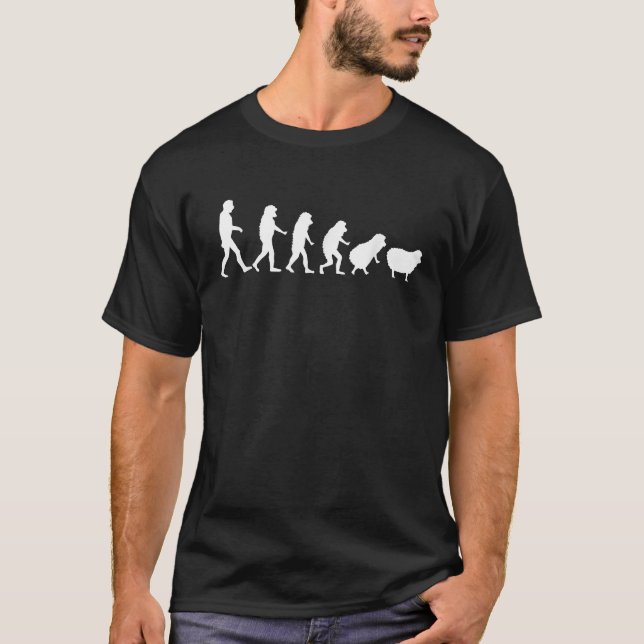 Sheeple Evolution Of human to sheep wake up sheepl T-Shirt (Front)