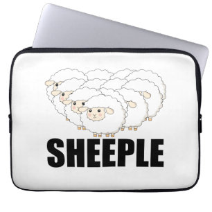 Sheeple Question Nothing Remain Terrified - Sheep Laptop Sleeve
