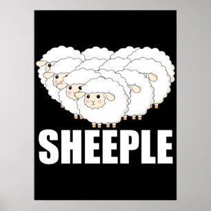 Sheeple Question Nothing Remain Terrified - Sheep Poster