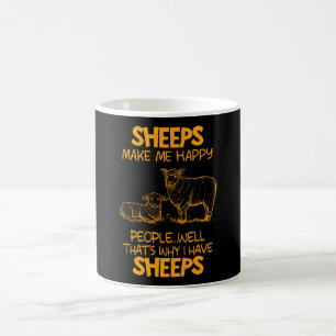 Sheeps Make Me Happy People Well Farm Farmer Gifts Coffee Mug
