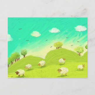 sheeps postcard