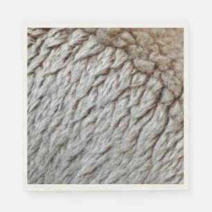 Sheep's Wool Abstract Nature Photo Napkin