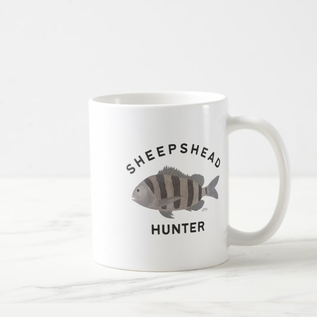 Sheepshead Hunter Fishing  Coffee Mug (Right)