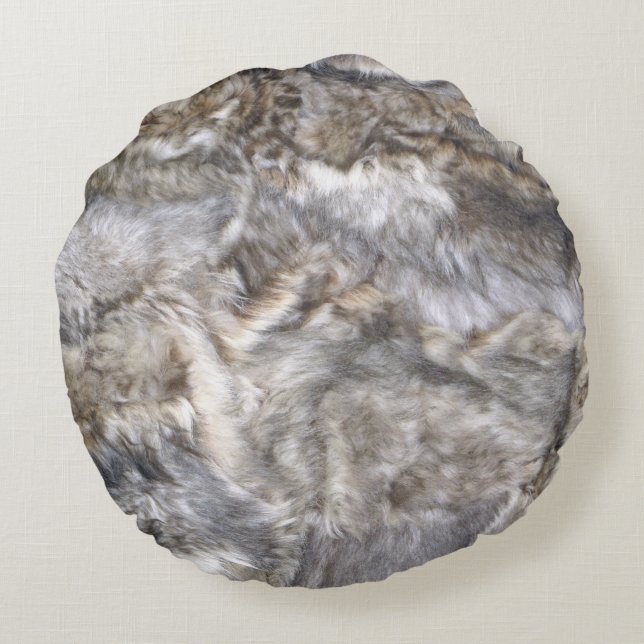 Sheepskin Round Pillow (Back)
