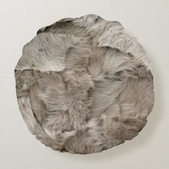 Sheepskins Round Pillow (Back)