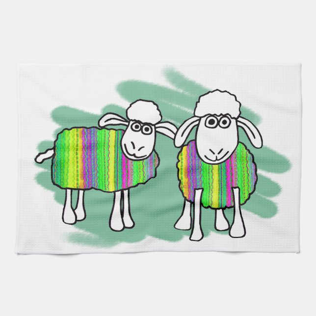 Sheepy Teatowel Kitchen Towel (Horizontal)