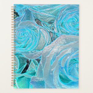 Sheer Blue Roses - Planner
