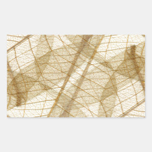 Sheer Cream Beige Lace Leaves Sticker