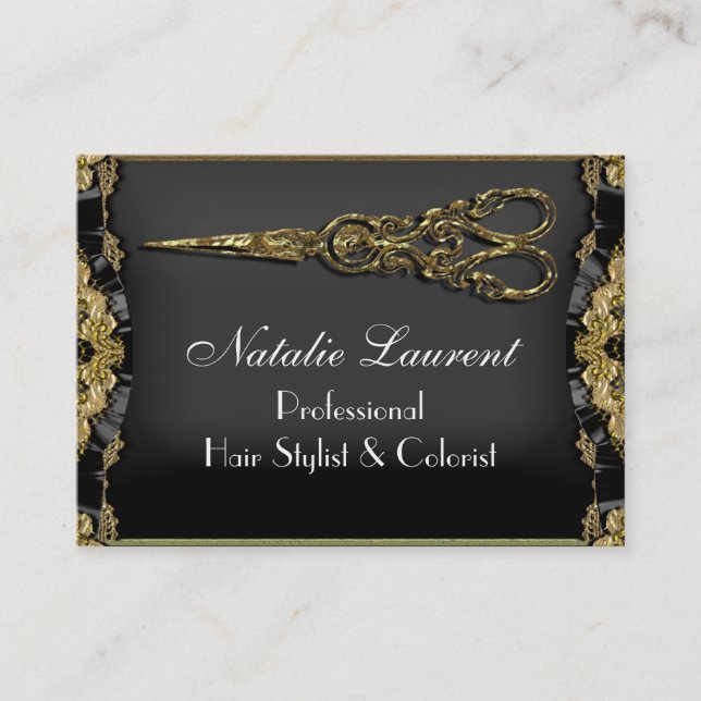Sheer Hazelhurst Scissor Stylist Business Card (Front)