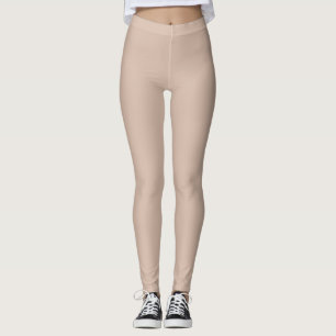 Sheer Pastel Beige Pink Solid Colour SW 0056 Leggings