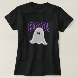 Sheer Semi-Transparent Purple Boo Ghost T-Shirt