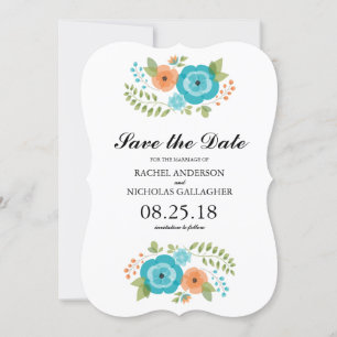 Sheer Summer Flowers Save the Date