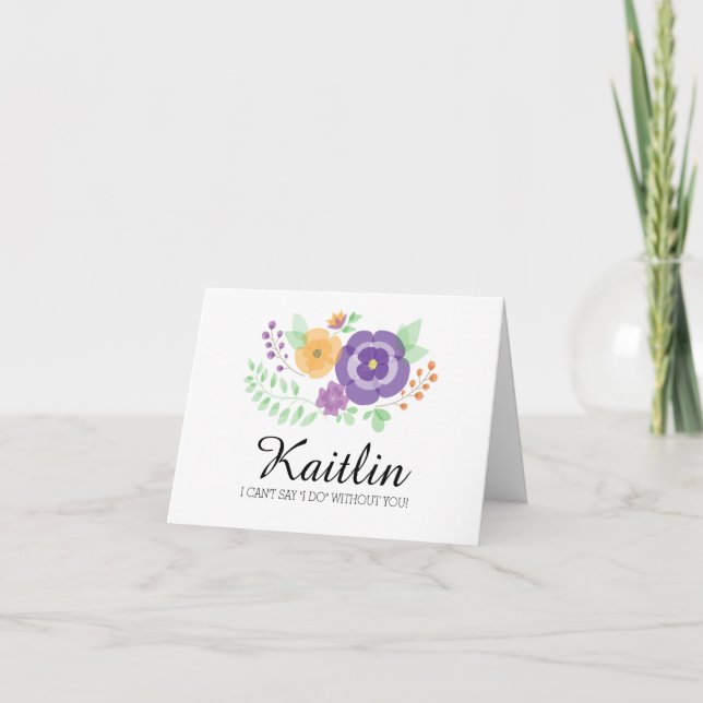 Sheer Summer Flowers | Will you be my bridesmaid? Invitation (Front)