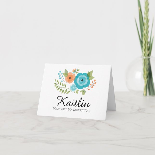 Sheer Summer Flowers | Will you be my bridesmaid? Invitation (Front)