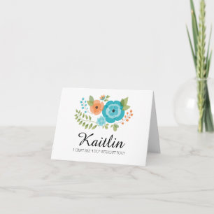 Sheer Summer Flowers   Will you be my bridesmaid? Invitation