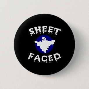 Sheet Faced Fun Halloween  2 Inch Round Button