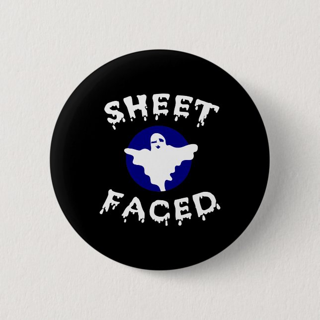 Sheet Faced Fun Halloween  2 Inch Round Button (Front)