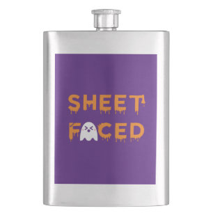 Sheet Faced Orange Hip Flask