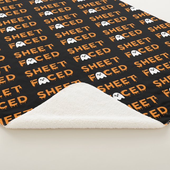Sheet Faced Orange Sherpa Blanket (3/4)