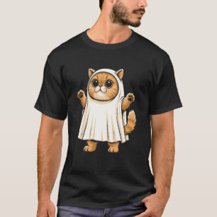 Sheet Ghost Cat Men Women Kids Teens Funny Hallowe T-Shirt