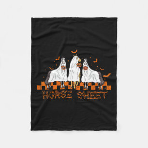 Sheet Halloween Ghost Horse Pumpkin Costume Boo Fleece Blanket