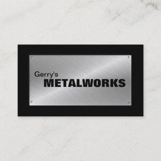 Sheet Metal Trade Business Card - Black & Silver