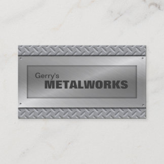 Sheet Metal Trade Business Card - Black & Silver