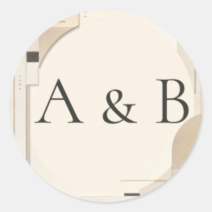 Sheet:Modern Minimalist Monogram Wedding Seals