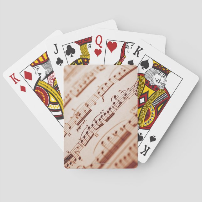 Sheet Music 5 Playing Cards (Back)