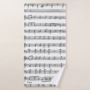 Sheet Music Bath Towel