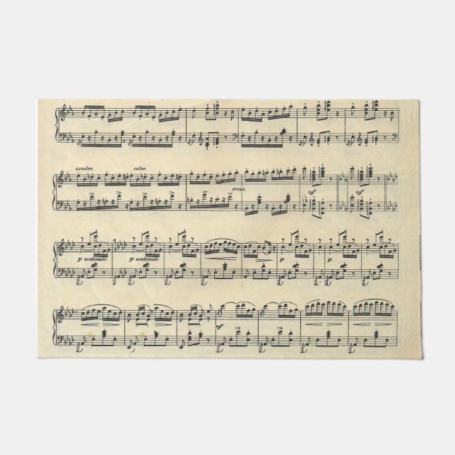 Sheet Music Design Doormat (Front)