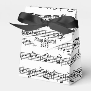sheet music for piano recital favor box