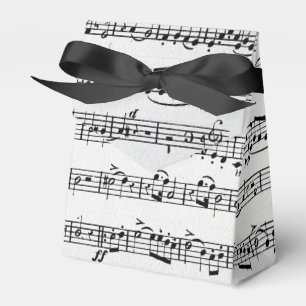 Sheet music for piano recital favor box