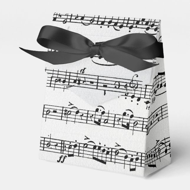 Sheet music for piano recital favor box (Front Side)