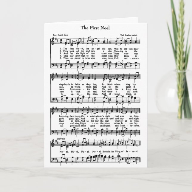 Sheet Music Holiday Card (Front)