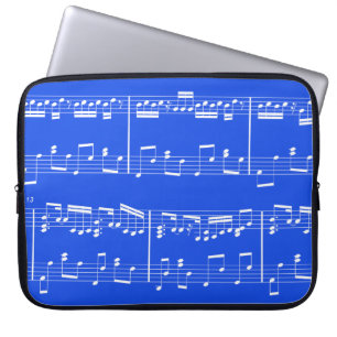 Sheet Music Laptop Case Royal Blue