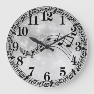 Sheet Music Large Clock
